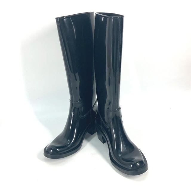 Gucci GUCCI shoes GG logo Rain boots long shoes Rain shoes rubber Black - view 2