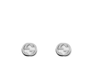 Buy Gucci Silver Interlocking G Earrings In 925 Sterling Silver With Rhodium Plating at Sasom – Authentic and Ready to Ship