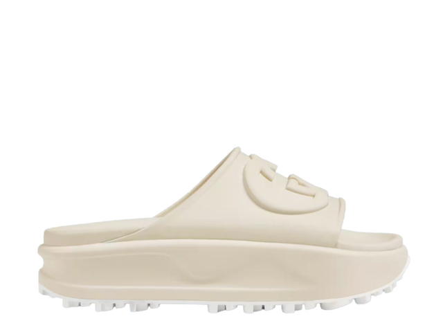 Gucci Gucci Slide Sandal With Interlocking G Off-White (W) - view 1