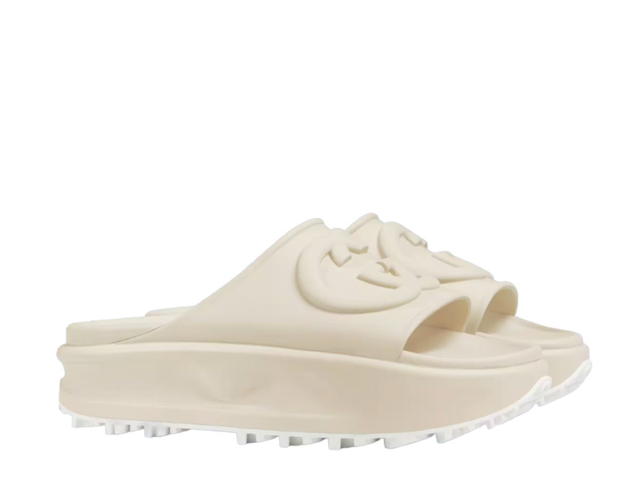 Gucci Gucci Slide Sandal With Interlocking G Off-White (W) - view 2