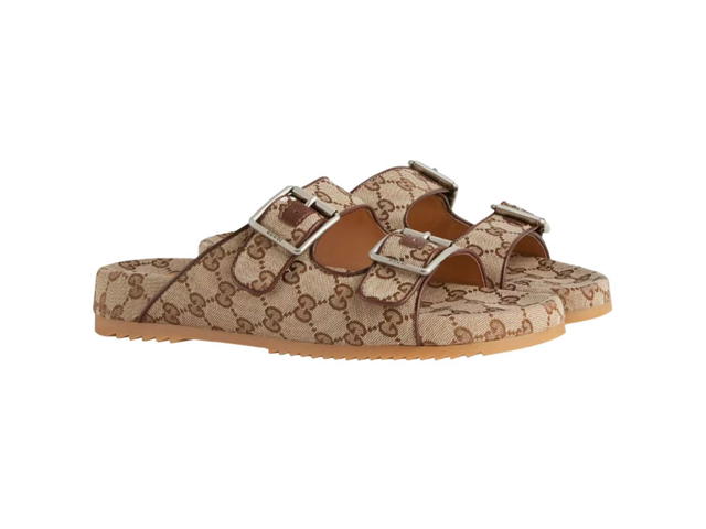 Gucci Gucci Slide Sandal With Straps Beige Ebony - view 2