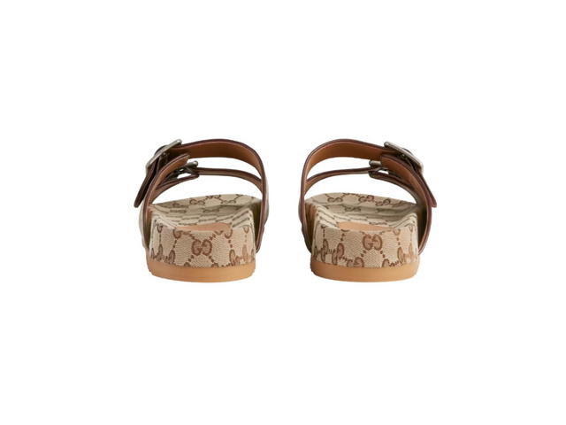 Gucci Gucci Slide Sandal With Straps Beige Ebony - view 3