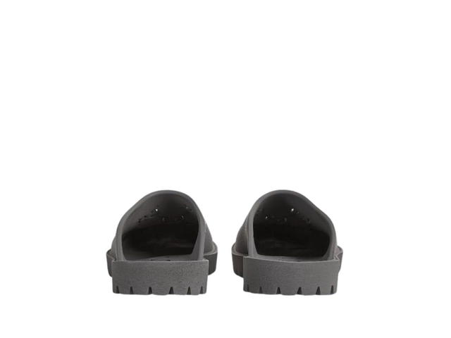 Gucci Gucci Slip On Sandal In Perforated GG Rubber Grey - view 3