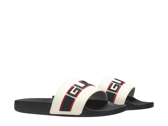 Gucci Gucci Stripe Rubber Slide Ecru - view 3