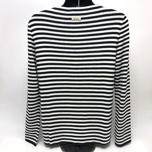 Gucci GUCCI Striped Octopus Trainer Sweater White x Black 461177 - view 2