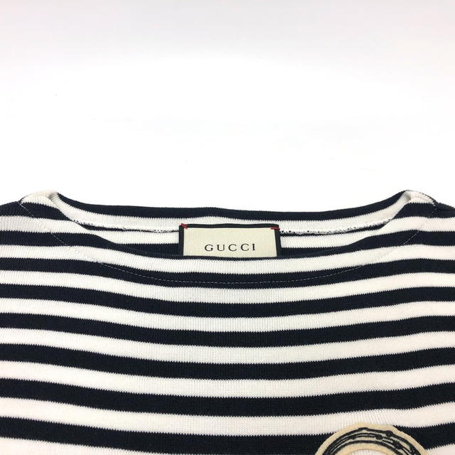 Gucci GUCCI Striped Octopus Trainer Sweater White x Black 461177 - view 4