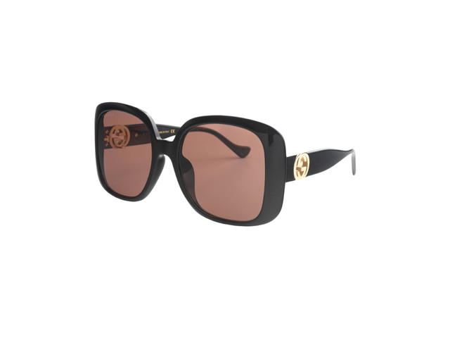 Gucci Gucci Sunglasses In Black Frame With Brown Lenses - view 1