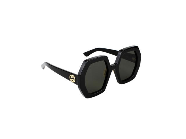 Gucci Gucci Sunglasses In Plastic With Dark Grey Lens Shiny Black - view 3