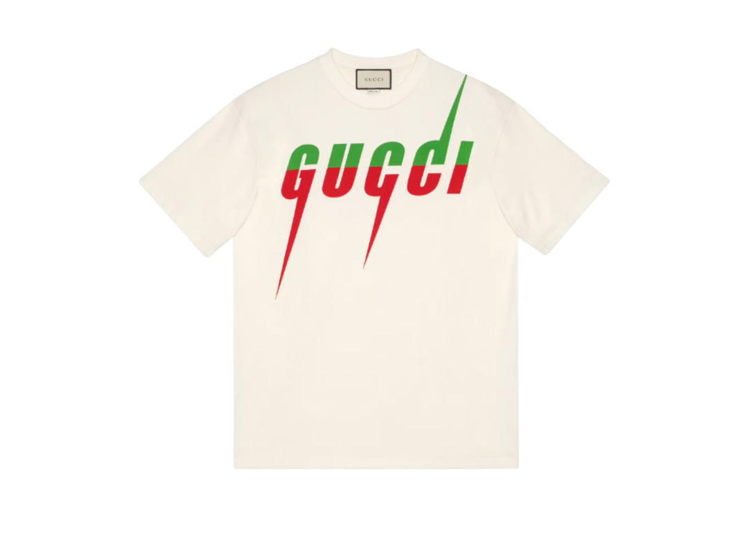 Gucci Gucci T-shirt with Gucci Blade Print White