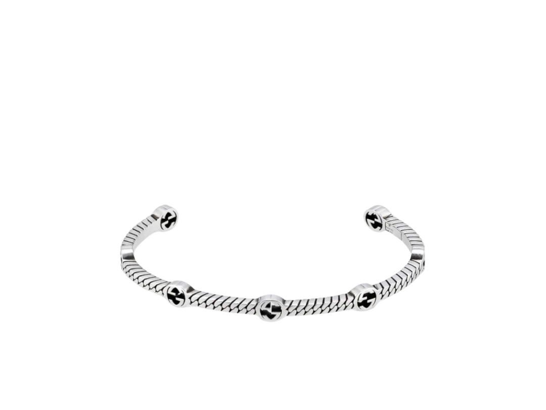 Gucci Gucci Thin Interlocking G Bracelet In 925 Sterling Silver