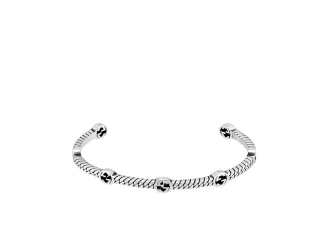 Gucci Gucci Thin Interlocking G Bracelet In 925 Sterling Silver - view 1