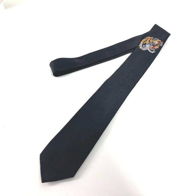 Gucci GUCCI tiger embroidery Tiger Animal Accessories Necktie silk Black - view 3