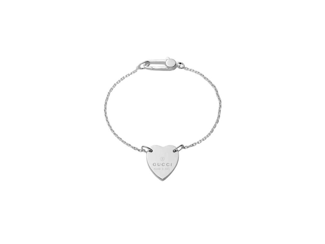 Gucci Gucci Trademark Bracelet With Heart Pendant Sterling Silver