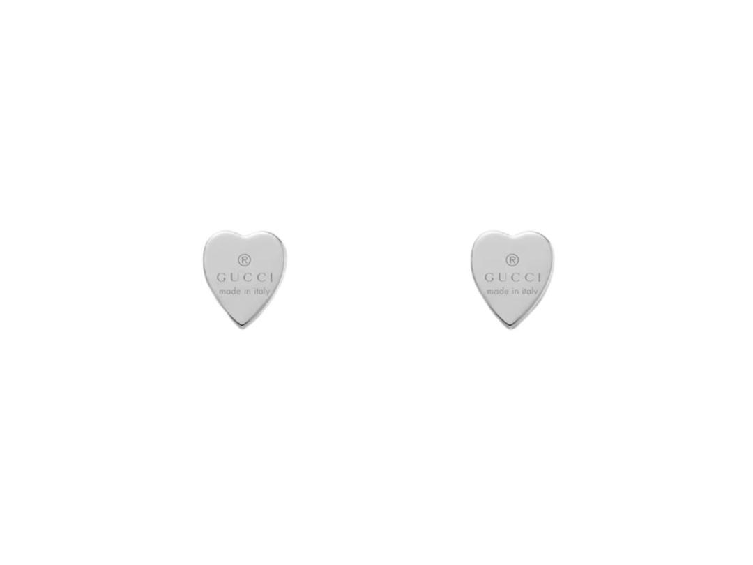 Gucci Gucci Trademark Heart-Shaped Earrings Sterling Silver