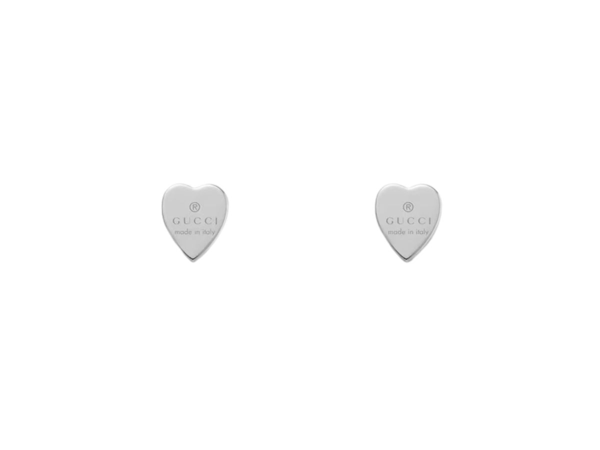 Gucci Gucci Trademark Heart-Shaped Earrings Sterling Silver