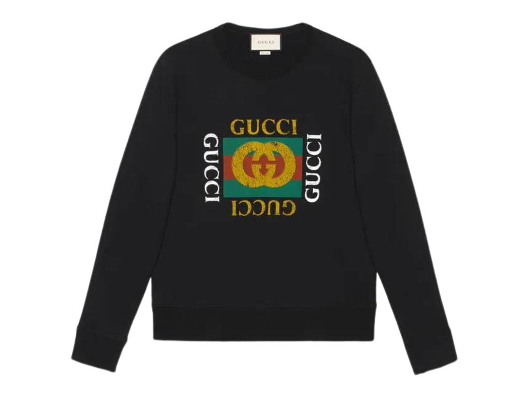 Gucci Gucci Vintage Logo Sweater Black