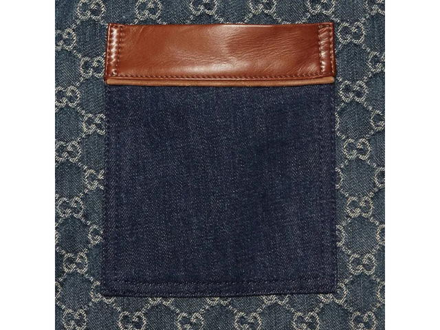 Gucci Gucci Washed GG Denim Trousers Dark Blue And Ivory Washed - view 2