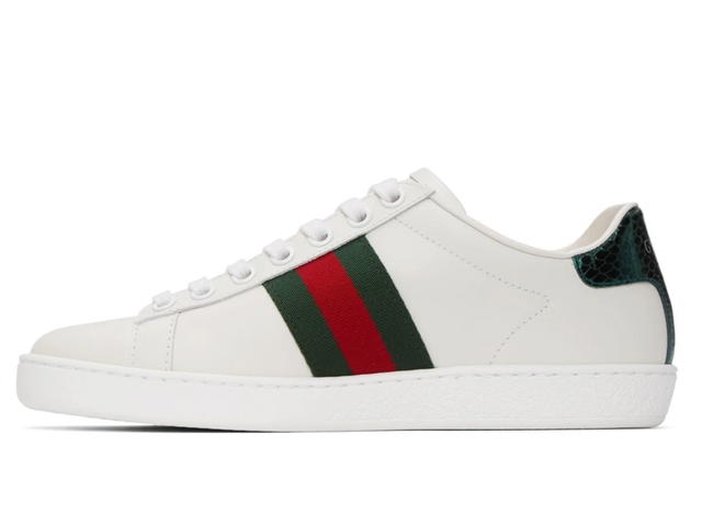 Gucci Gucci White Embroidered Bee Ace Sneakers - view 2