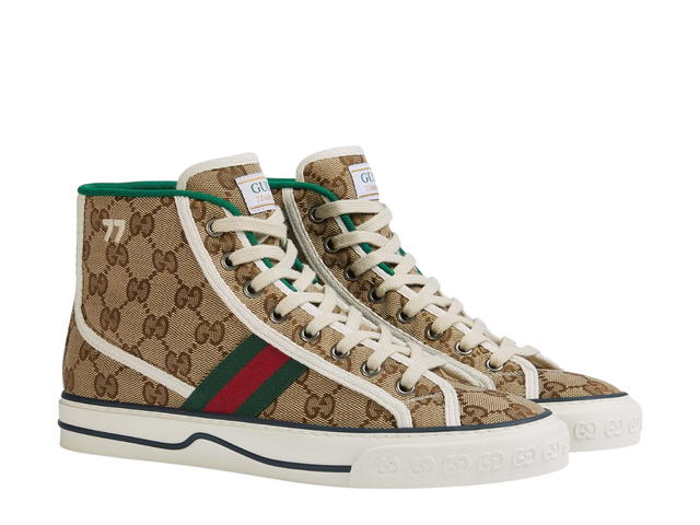 Gucci Gucci Women's Gucci Tennis 1977 High Top Sneaker In Beige-Ebony Original GG Canvas (W) - view 2
