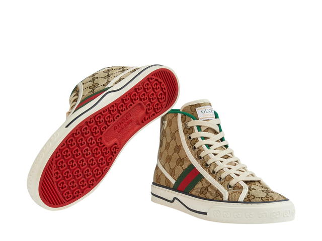 Gucci Gucci Women's Gucci Tennis 1977 High Top Sneaker In Beige-Ebony Original GG Canvas (W) - view 3