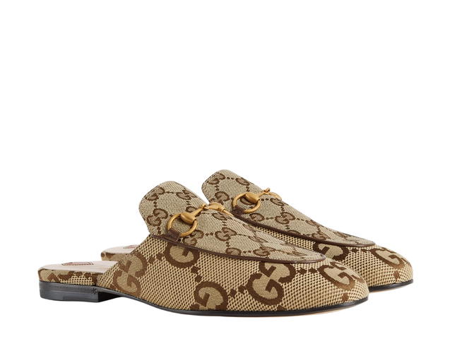 Gucci Gucci Women's Jumbo GG Princetown Slipper Camel Ebony - view 3