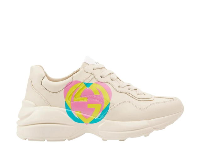 Gucci Gucci Women's Rhyton Heart In Ivory Leather With Interlocking G Heart Print (W) - view 1