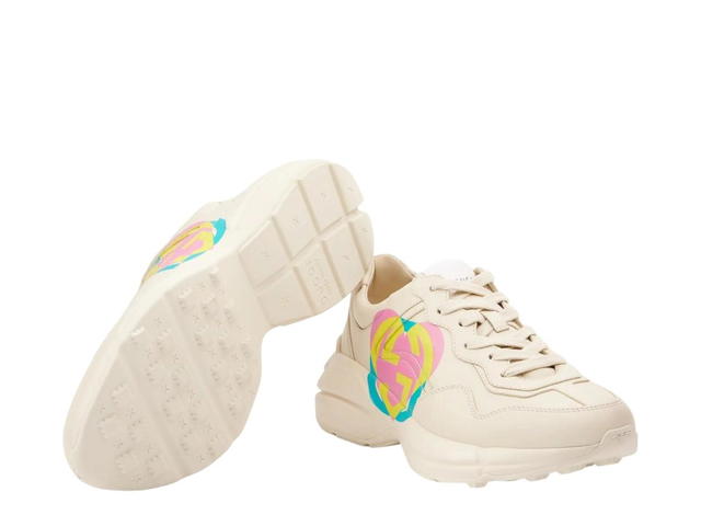 Gucci Gucci Women's Rhyton Heart In Ivory Leather With Interlocking G Heart Print (W) - view 3