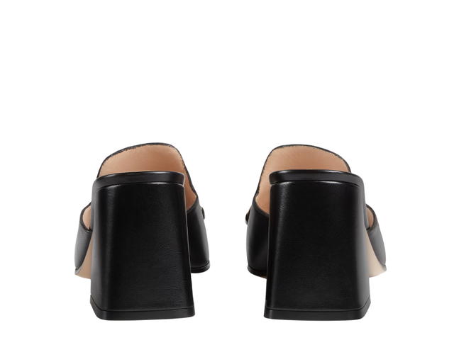 Gucci Gucci Women's Slide Sandal With Horsebit And Gold-Toned Hardware Black - view 4