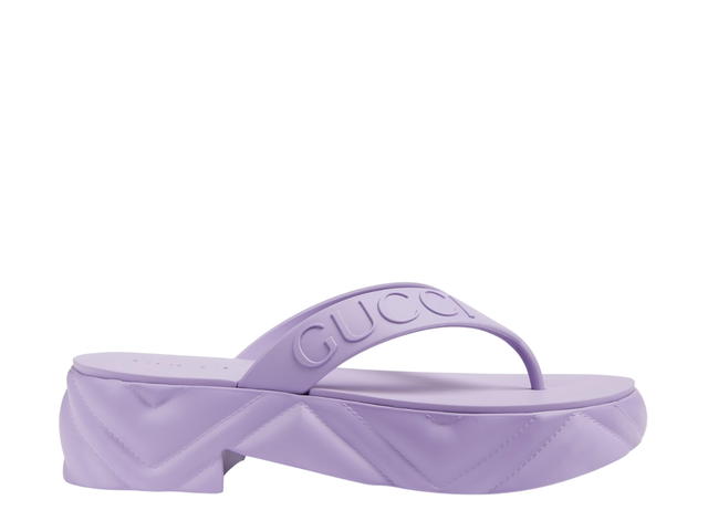 Gucci Gucci Women's Thong Platform Sandal In Lilac Rubber (W) - view 1