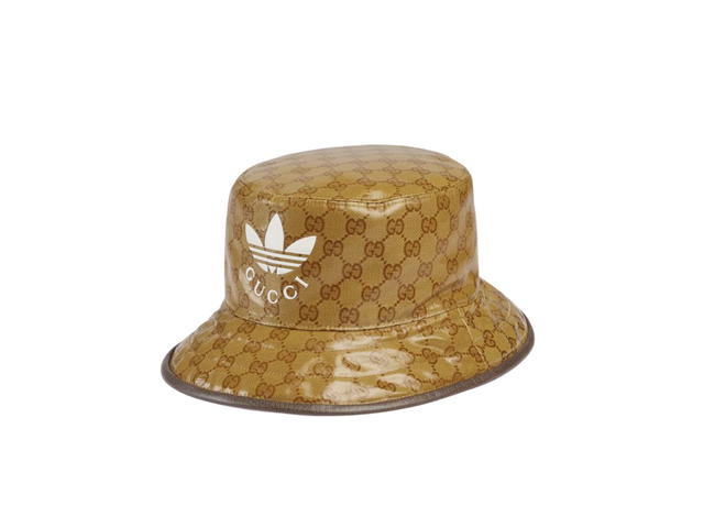 Gucci Gucci x adidas Bucket Hat In Beige And Brown GG Supreme Canvas - view 1
