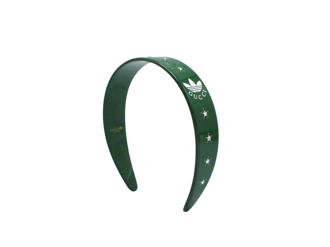 Gucci Gucci x adidas Trefoil Print Headband Green