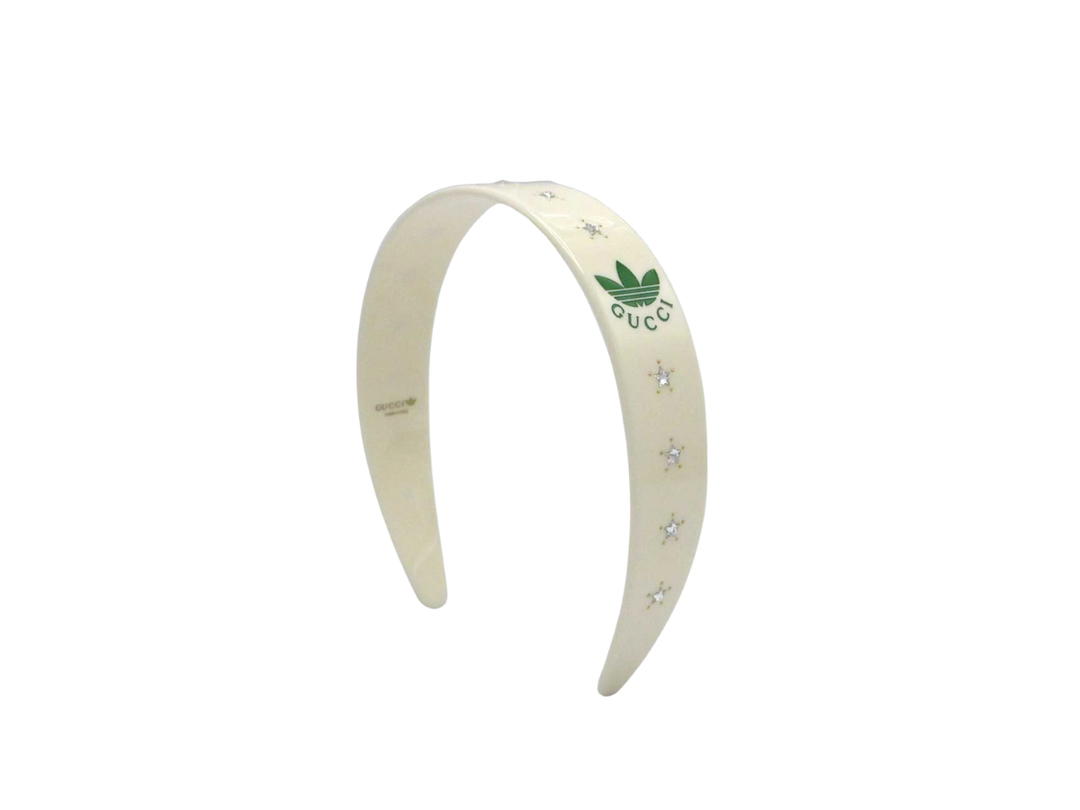 Gucci Gucci x adidas Trefoil Print Headband Ivory