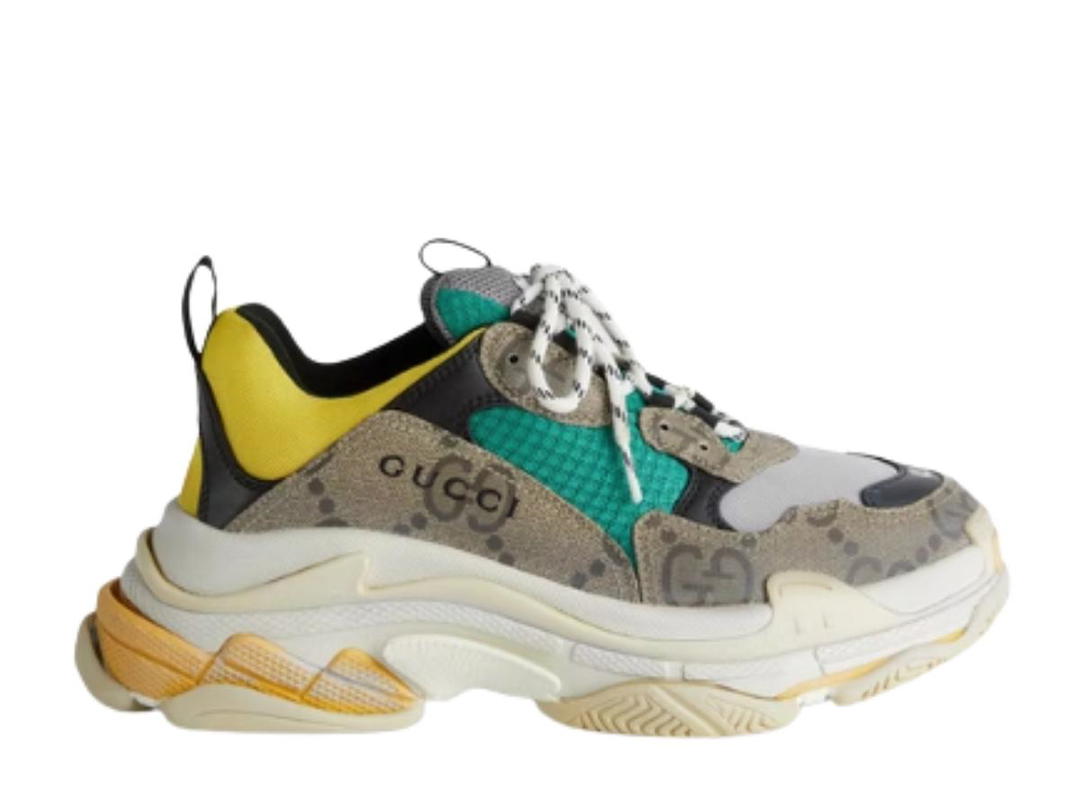 Gucci Gucci x Balenciaga The Hacker Project Triple S Beige Green Yellow (W)