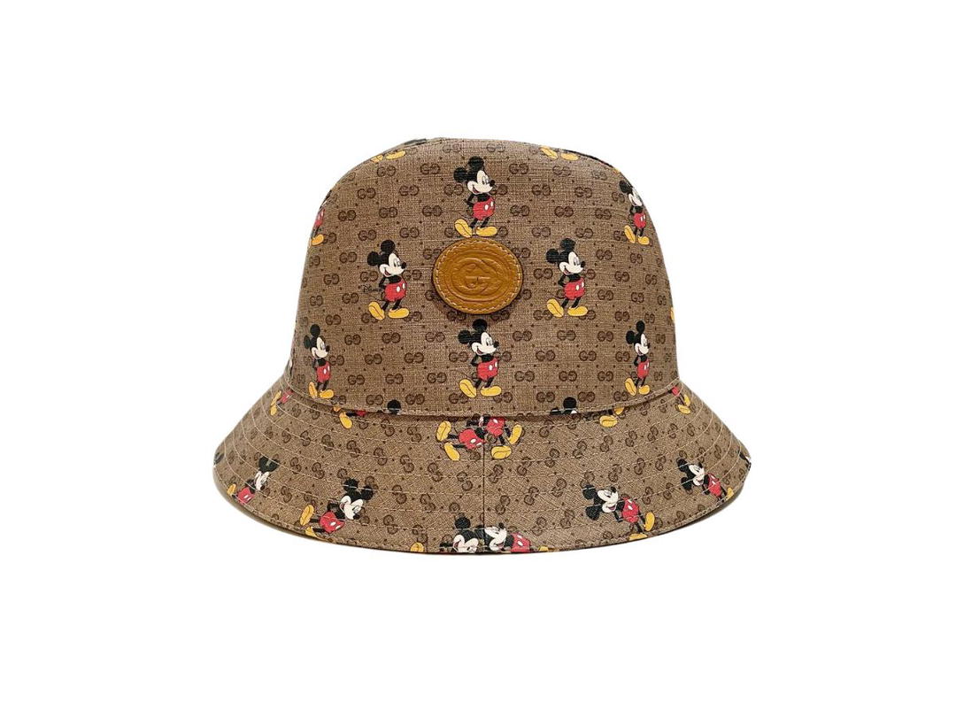 Gucci Gucci X Disney Mickey GG Supreme Bucket Hat Brown