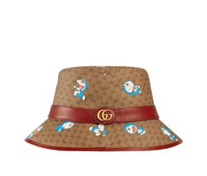 Buy Gucci GG Canvas Bucket Hat In Ebony-Beige-Red GG Supeme Canvas-Doraemon Printed at Sasom – Authentic and Ready to Ship
