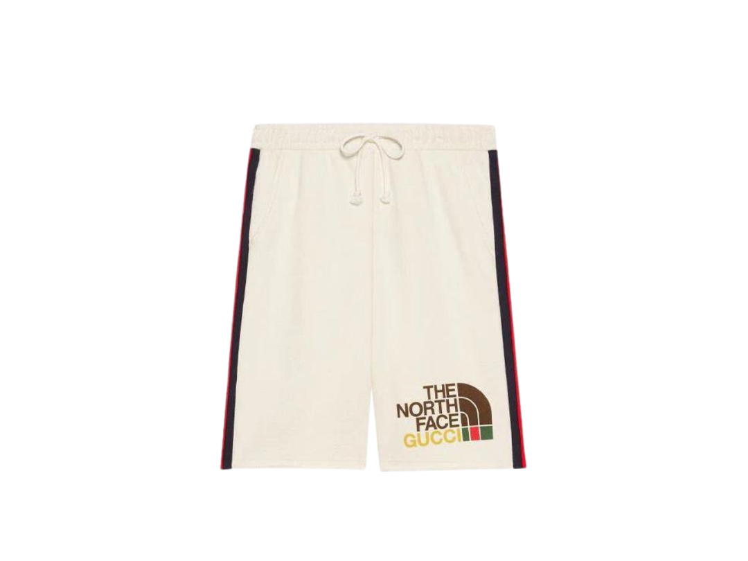 Gucci Gucci X The North Face Crossover Webbing Printing Cotton Shorts Ivory