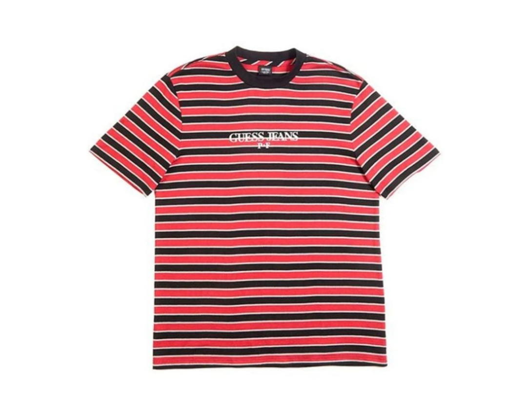 Guess Guess x Places + Faces Reflective Striped Tee Red