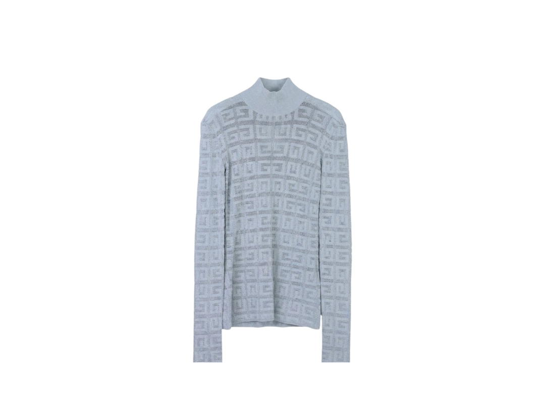 Givenchy Givenchy 4G Jacquard Turtleneck Sweater Grey (Women's)