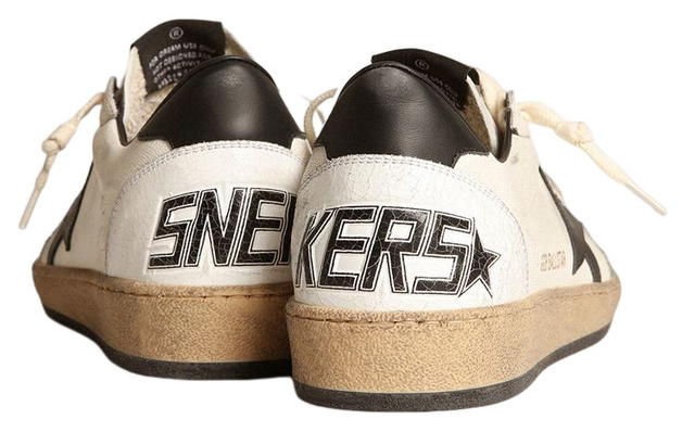 Golden Goose Golden Goose Ball Star Low-Top Sneakers - White/Black - view 5