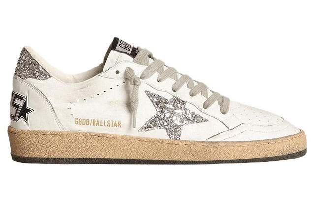 Golden Goose Golden Goose Ball Star Low Top Sneakers - White/Silver - view 2