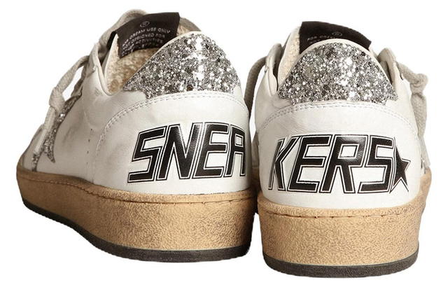 Golden Goose Golden Goose Ball Star Low Top Sneakers - White/Silver - view 4