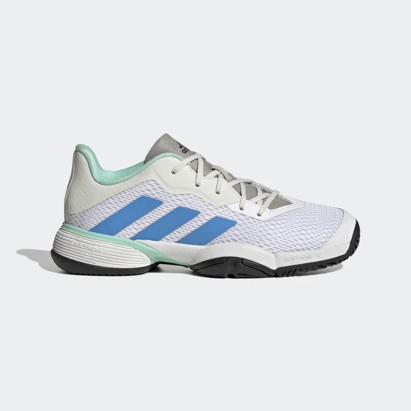 adidas adidas Barricade Kids White Stripe Sky Blue