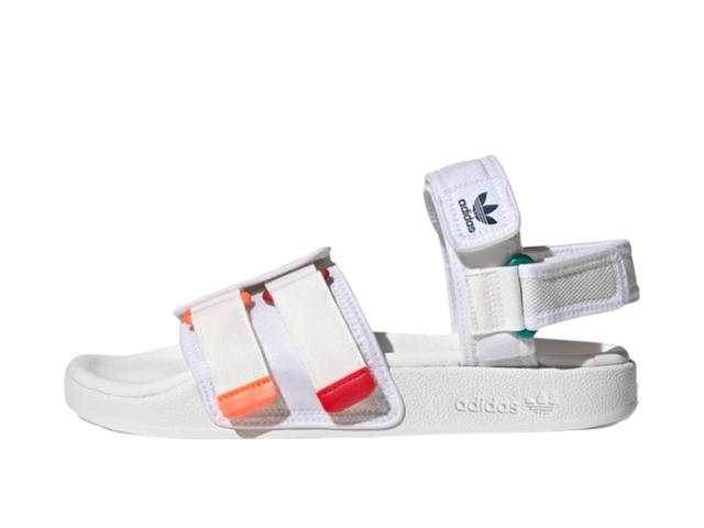 adidas adidas Adilette 4.0 White Scarlet True Orange - view 2