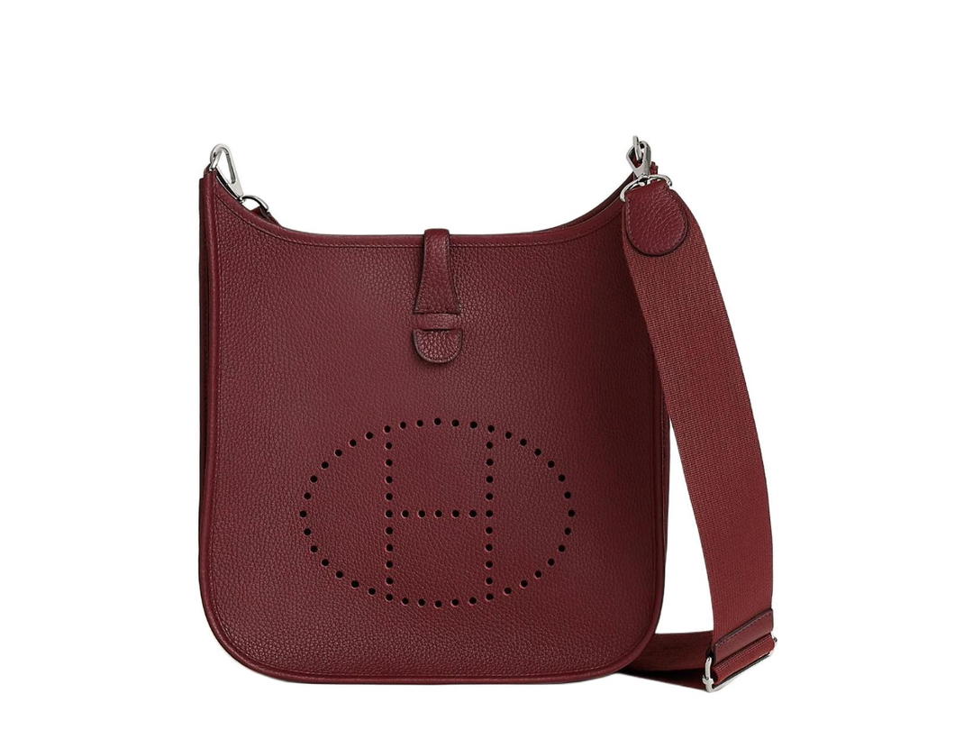 Hermes Hermes Evelyne Clemence Bullock Shoulder Bag Rouge Red