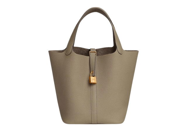 Hermes Hermes Picotin Lock 18 Bag Clemence Gold Beige Marfa - view 1