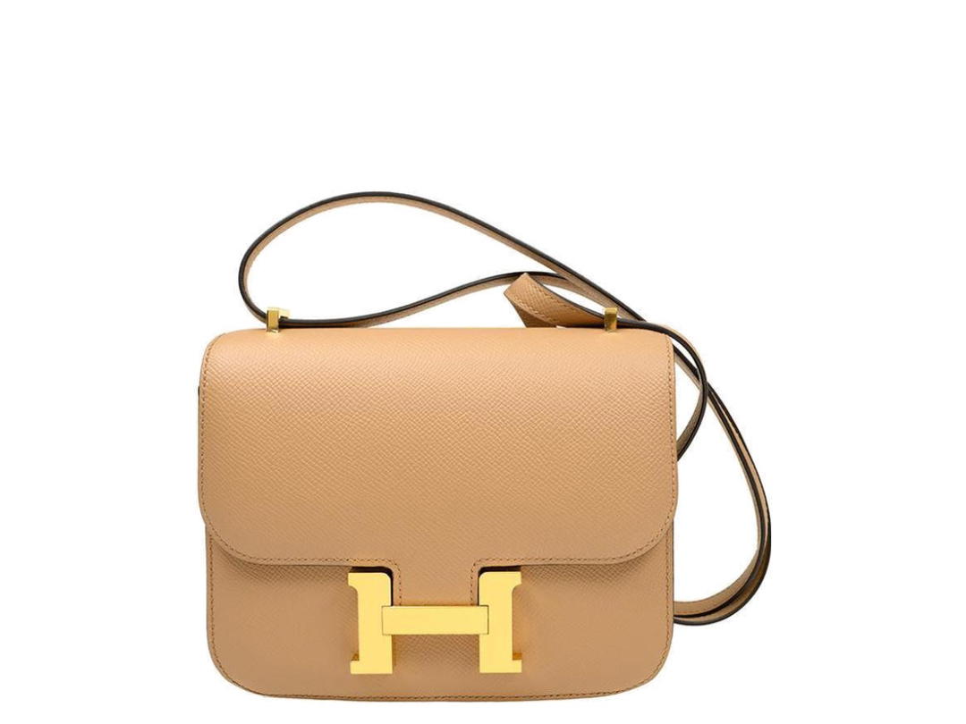 Hermes Hermes Constance Epsom Leather Shoulder Bag Crossbody Bag Mini Women's 0M Chai Milk Tea Beige