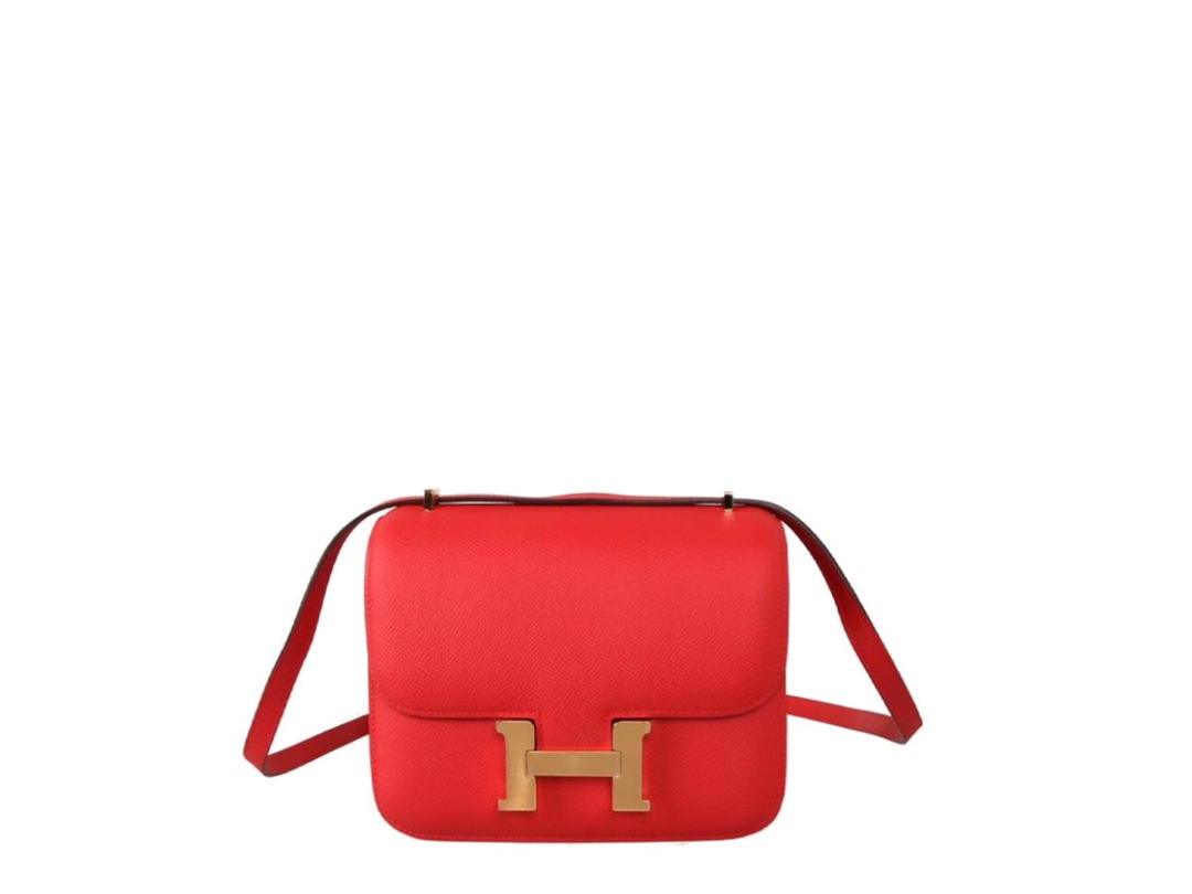 Hermes Hermes Constance Epsom Leather Shoulder Bag Tomato Red
