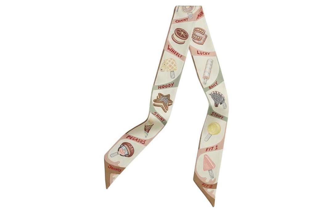 Hermes Hermes Silk Scarves Women's Beige Yellow