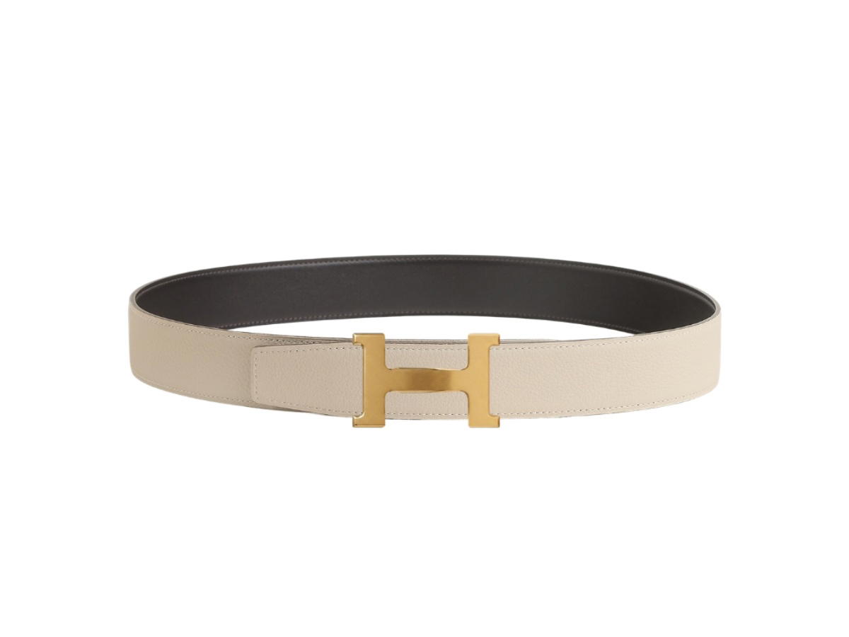 Hermes Hermes Constance Belt Buckle & Reversible Leather Strap 38 Mm Yellow Gold Ebony