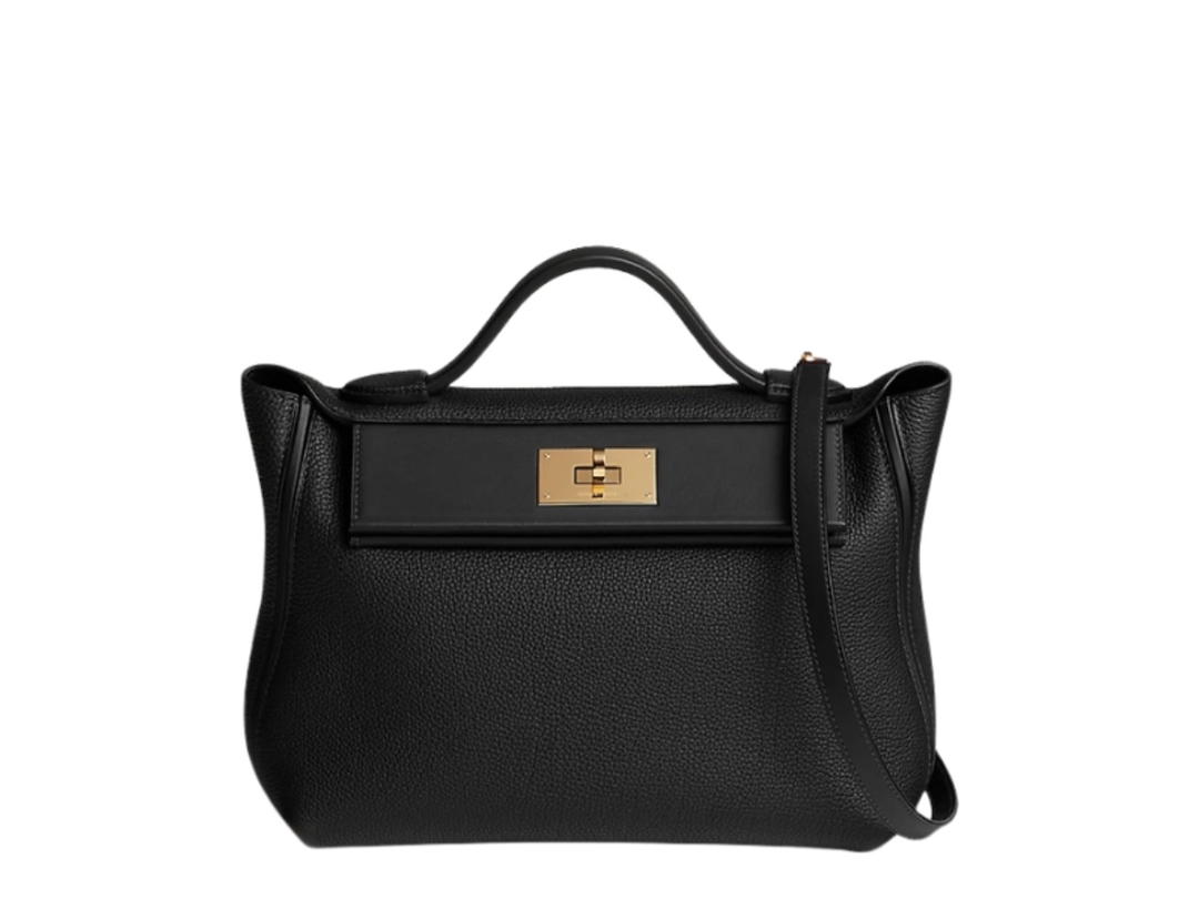 Hermes Hermes 24/24 29 Bag Togo Noir Gold Hardware